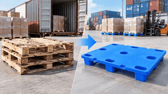 Wooden-to-Plastic-Pallet-Replacement-Container Wooden-to-Plastic-Pallet-Replacement-Container